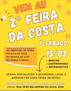 Leia mais sobre o artigo 2ª Feira da Costa promove economia solidária e atrações culturais no Pântano do Sul