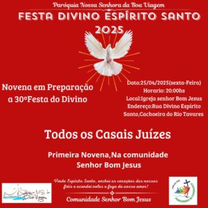 Leia mais sobre o artigo Comunidade Senhor Bom Jesus realiza novenário da 30ª Festa do Divino Espírito Santo