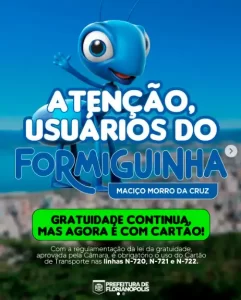 Leia mais sobre o artigo Uso do Cartão Passe Rápido será obrigatório para acessar o transporte Formiguinha a partir de maio