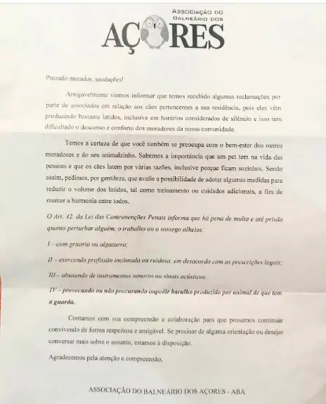 Associação do Balneário dos Açores alerta moradores sobre comunicações fraudulentas em seu nome 4 Associação do Balneário dos Açores alerta moradores sobre comunicações fraudulentas em seu nome 4