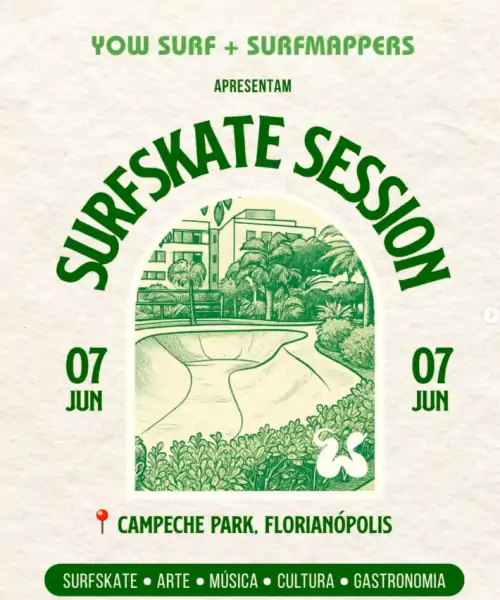 Campeche Park será palco de evento histórico de Surfskate em Florianópolis 1 Campeche Park será palco de evento histórico de Surfskate em Florianópolis 1