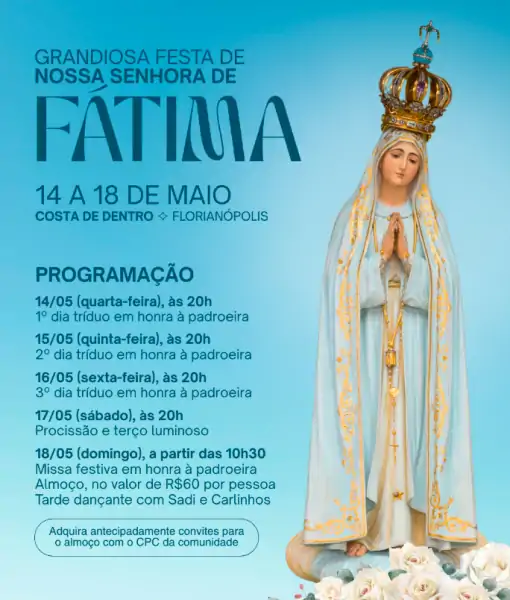 Comunidade da Costa de Dentro celebra festa em honra à padroeira Nossa Senhora de Fátima 1 Comunidade da Costa de Dentro celebra festa em honra à padroeira Nossa Senhora de Fátima 1
