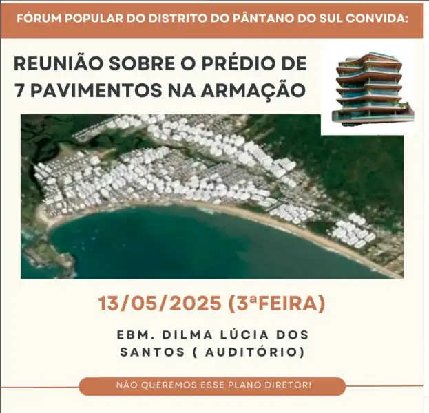 Moradores da Armação e região convocam reunião contra impactos do novo Plano Diretor 3 Moradores da Armação e região convocam reunião contra impactos do novo Plano Diretor 3