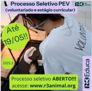 R3 Animal abre processo seletivo para voluntariado e estágio curricular no terceiro quadrimestre de 2025 18