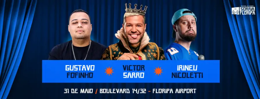 Sorria, Floripa, Festival de stand-up comedy chega com dose dupla de humor no Boulevard 14/32 1 Sorria, Floripa, Festival de stand-up comedy chega com dose dupla de humor no Boulevard 14/32 1