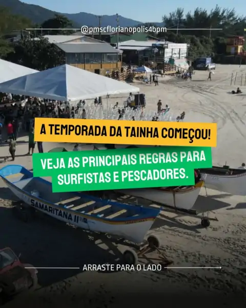 Temporada da Tainha começa em Florianópolis: Polícia Militar orienta sobre áreas permitidas para o surfe 1 Temporada da Tainha começa em Florianópolis: Polícia Militar orienta sobre áreas permitidas para o surfe 1