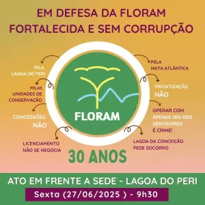 Leia mais sobre o artigo Ato em frente à sede da Floram reúne manifestantes por fortalecimento institucional e valorização ambiental