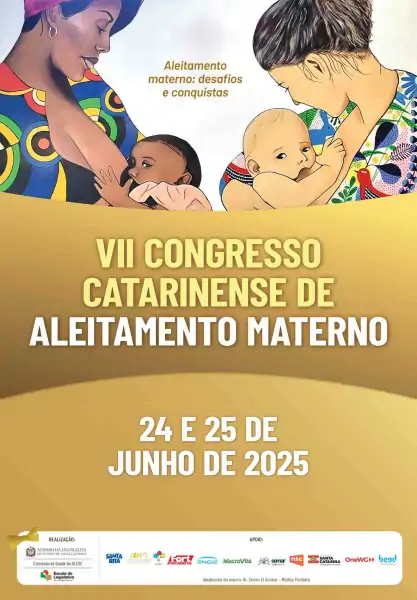 Com inscrições gratuitas, Congresso Catarinense de Aleitamento Materno fortalece políticas públicas e apoio à amamentação 2 Com inscrições gratuitas, Congresso Catarinense de Aleitamento Materno fortalece políticas públicas e apoio à amamentação 2