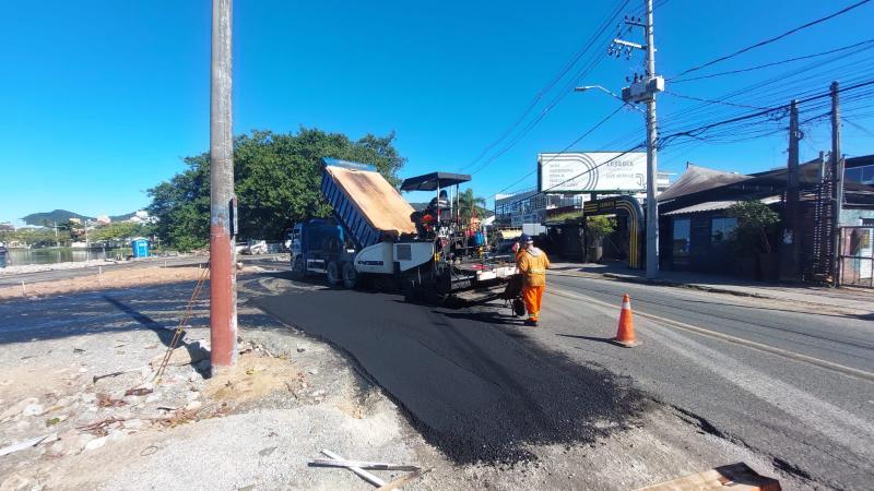 Prefeitura inicia asfaltamento da nova ponte da Lagoa da Conceição, última etapa antes da abertura parcial 2