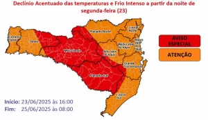 Leia mais sobre o artigo Proteção e Defesa Civil de Santa Catarina emite alerta vermelho para o frio intenso no estado