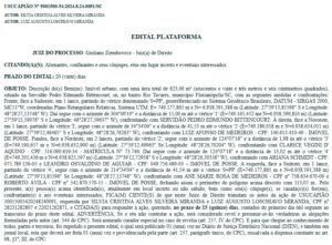 Leia mais sobre o artigo PUBLICAÇÃO LEGAL: EDITAL DE USUCAPIÃO Nº 5001500-54.2024.8.24.0091/SC