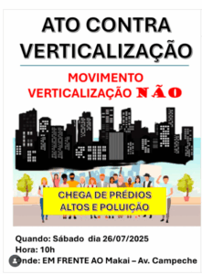 Leia mais sobre o artigo Ato contra a verticalização do Campeche ocorre neste sábado em Florianópolis