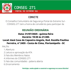 Leia mais sobre o artigo CONSEG 271 realiza reunião ordinária na Costa de Cima e convida comunidade a participar