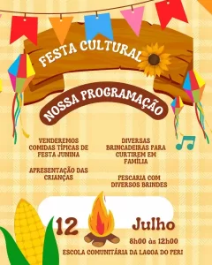 Leia mais sobre o artigo Escola Comunitária da Lagoa do Peri promove Festa Cultural neste sábado