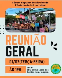Leia mais sobre o artigo Fórum Popular do Distrito do Pântano do Sul convida para reunião geral nesta terça-feira