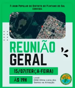 Leia mais sobre o artigo Fórum Popular do Distrito do Pântano do Sul realiza reunião geral nesta terça-feira (15)