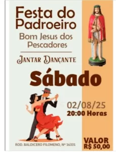 Leia mais sobre o artigo Tapera da Barra do Sul celebra Festa de Bom Jesus dos Pescadores com jantar dançante neste sábado