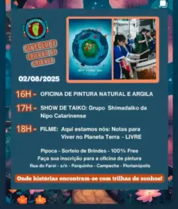 Leia mais sobre o artigo Cineclube Trilhas de Criança promove tarde cultural com oficina, espetáculo e cinema ao ar livre no Campeche