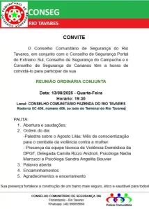 Leia mais sobre o artigo Conselhos Comunitários de Segurança realizam reunião conjunta no Rio Tavares com pauta sobre combate à violência contra a mulher
