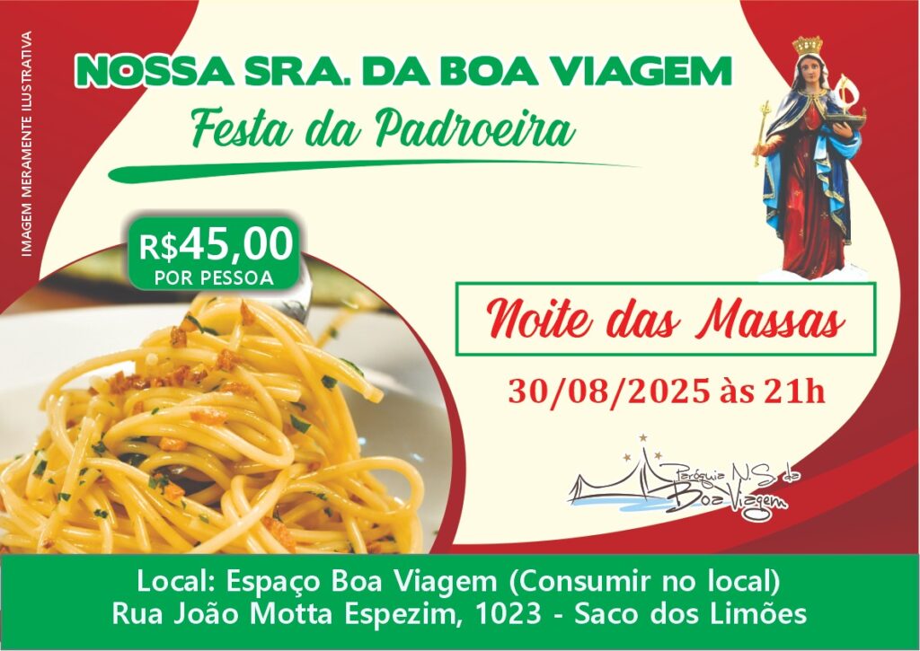 Festa da Padroeira 2025  da Paróquia Nossa Senhora da Boa Viagem tem data definida 2
