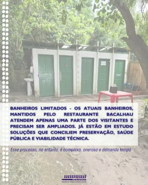 Orientações destacam uso consciente dos banheiros na Ilha do Campeche 2