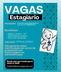Leia mais sobre o artigo Centro de Saúde do Alto Ribeirão abre vaga de estágio administrativo