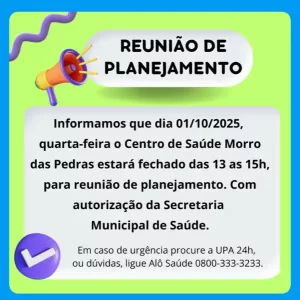 Leia mais sobre o artigo Centro de Saúde do Morro das Pedras terá fechamento temporário nesta quarta-feira