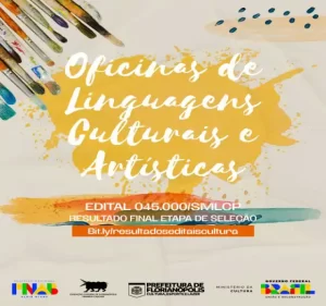Leia mais sobre o artigo Divulgado o resultado final da etapa de seleção do Edital 045.000 – Oficinas de Linguagens Culturais e Artísticas