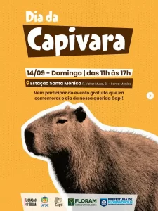 Leia mais sobre o artigo Estação Santa Mônica promove Dia da Capivara neste domingo