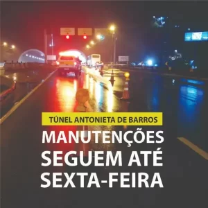 Leia mais sobre o artigo Interdições no Túnel Antonieta de Barros seguem até sexta-feira (12)