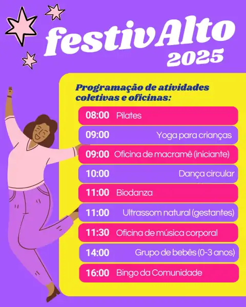 Centro de Saúde do Alto Ribeirão realizará o FestivAlto neste sábado 2