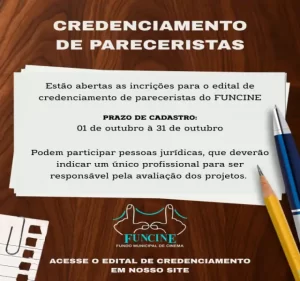 Leia mais sobre o artigo FUNCINE abre edital para credenciamento de pareceristas do 11º Armando Carreirão
