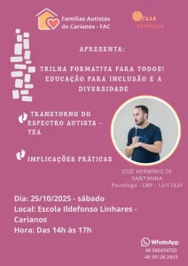 Leia mais sobre o artigo Carianos recebe nova etapa da Trilha Formativa sobre Educação Inclusiva e Autismo