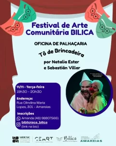 Leia mais sobre o artigo Oficina “Tô de Brincadeira” convida o público a vivenciar a arte da palhaçaria