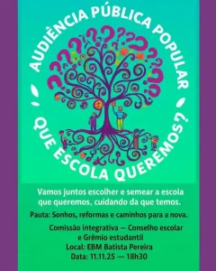 Leia mais sobre o artigo Comunidade realiza audiência pública para discutir o futuro da Escola Batista Pereira