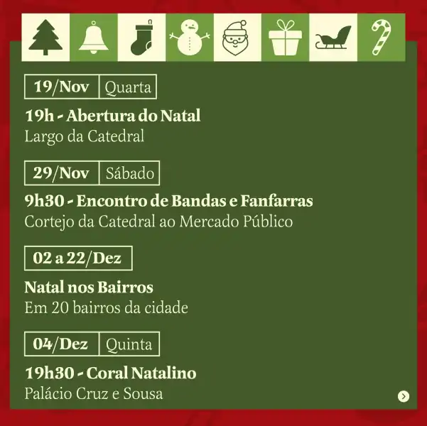 Florianópolis dá início à temporada natalina com programação especial em diversos pontos da cidade 2