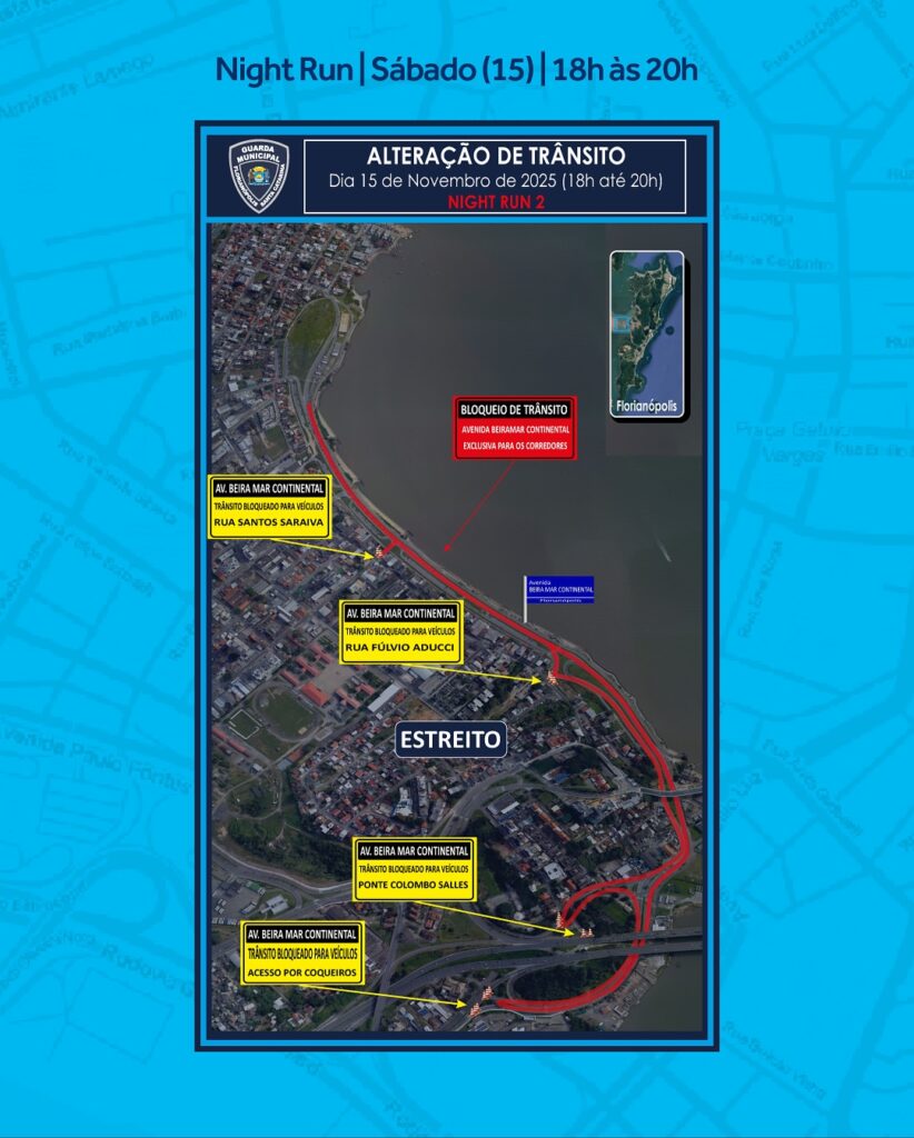 Florianópolis terá alterações no trânsito neste fim de semana por causa de corridas 2
