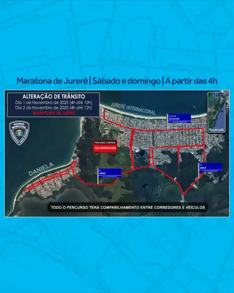 Maratona e Feriado de Finados alteram o trânsito neste fim de semana em Florianópolis 3