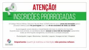 Leia mais sobre o artigo Rede de Colégios Policiais Militares de SC prorroga inscrições para o ano letivo de 2026