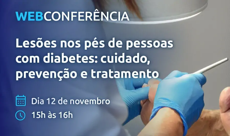 Secretaria de Saúde promove webconferência sobre cuidados, prevenção e tratamento de lesões nos pés de pessoas com diabetes 1