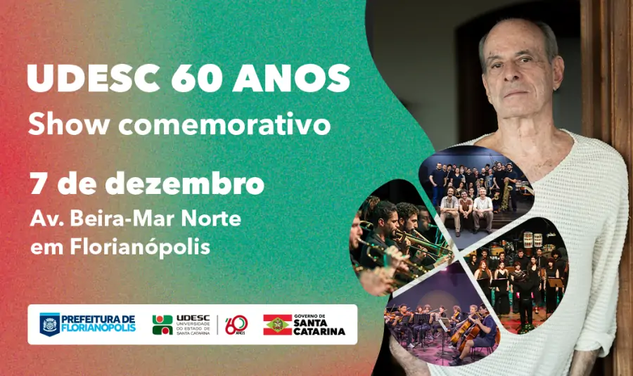 Udesc comemora 60 anos com show gratuito na Beira-Mar Norte, em Florianópolis 1