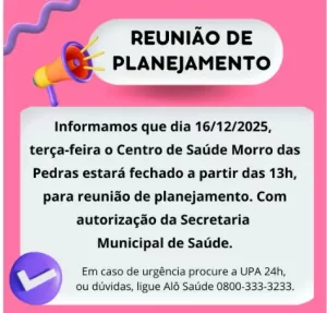 Leia mais sobre o artigo Centro de Saúde do Morro das Pedras informa sobre fechamento temporário