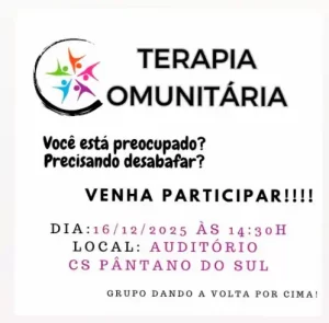 Leia mais sobre o artigo Centro de Saúde do Pântano do Sul convida comunidade para terapia comunitária