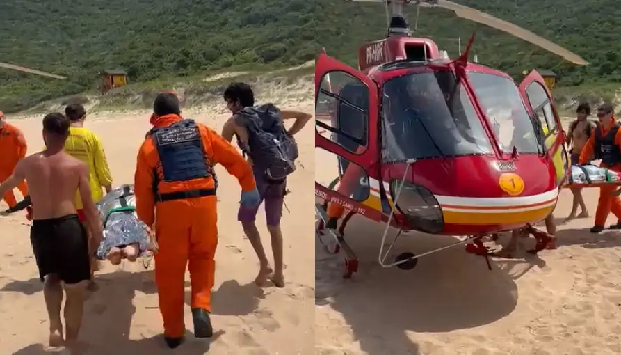 Mulher é mordida por capivara durante banho de lagoa na Lagoinha do Leste, em Florianópolis 1