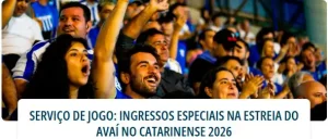 Leia mais sobre o artigo Ingressos especiais na estreia do Avaí no Catarinense 2026
