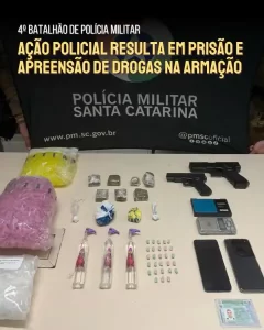 Polícia Militar prende suspeito por tráfico de drogas no bairro Armação 16