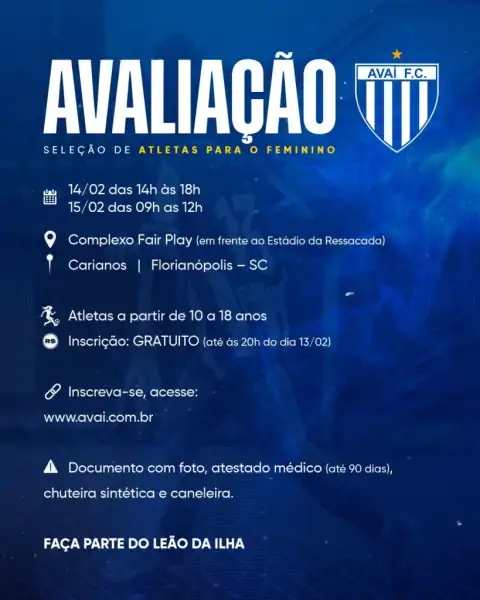 Avaí Feminino realiza avaliação para montagem do elenco de 2026 1