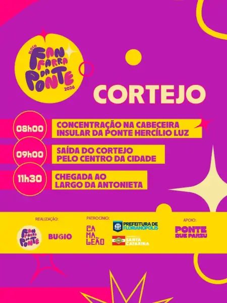 Fanfarra da Ponte movimenta o Centro de Florianópolis neste sábado (7) 1