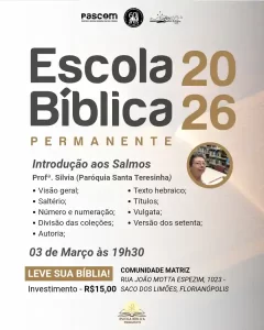 Paróquia Nossa Senhora da Boa Viagem convida para a 3ª Escola Bíblica Permanente 2026 15
