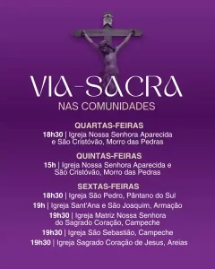 Paróquia Nossa Senhora do Sagrado Coração convida Comunidades do Sul da Ilha para Via-Sacra 16